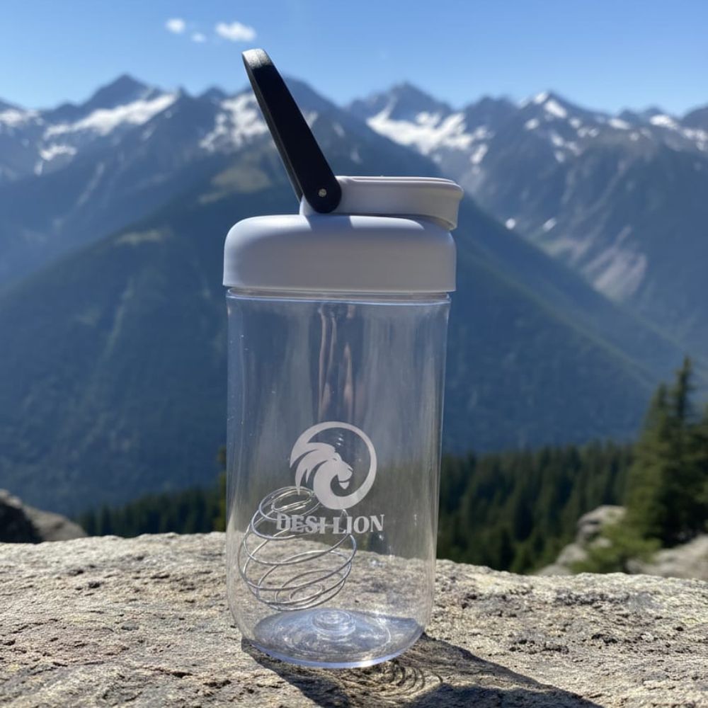 DESI LION Protein Shaker Bottle 750ml – Strong Tritan Build, BPA-Free, Leak-Proof, Easy to Clean with Stainless Mixing Ball