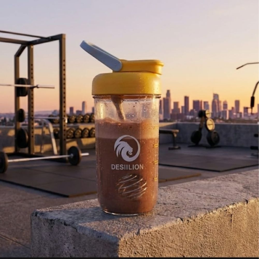 750ml Gym Shaker Bottle – Durable BPA-Free Protein Shake Cup with Mixing Ball for Supplements & Sports Use