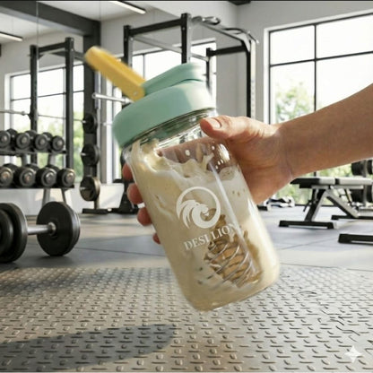 DESI LION Protein Shaker Bottle 750ml – Strong Tritan Build, BPA-Free, Leak-Proof, Easy to Clean with Stainless Mixing Ball