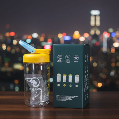 DESI LION Protein Shaker Bottle 750ml – Strong Tritan Build, BPA-Free, Leak-Proof, Easy to Clean with Stainless Mixing Ball