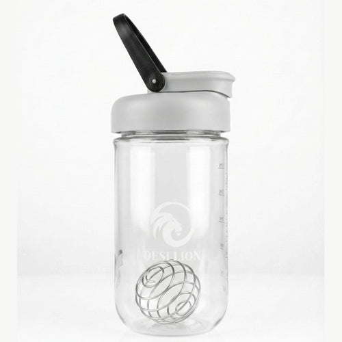 DESI LION Protein Shaker Bottle 750ml – Strong Tritan Build, BPA-Free, Leak-Proof, Easy to Clean with Stainless Mixing Ball