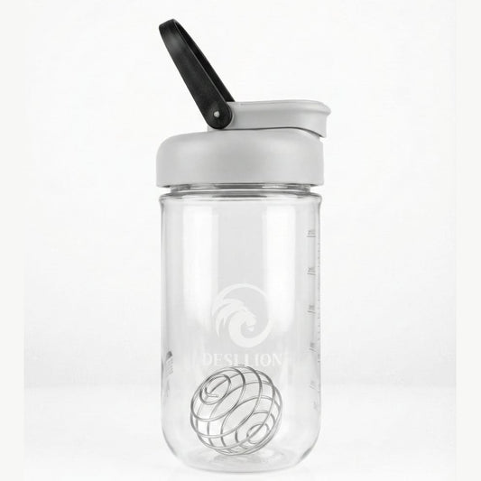 DESI LION Protein Shaker Bottle 750ml – Strong Tritan Build, BPA-Free, Leak-Proof, Easy to Clean with Stainless Mixing Ball
