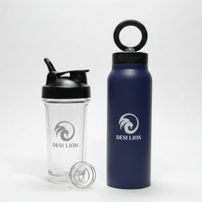 2-in-1 Shaker + 710ml Magnetic Bottle Combo ,  Magnetic Phone Holder Water Bottle | Tripod Substitute | Gym, Sport, Travel, Office
