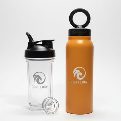 2-in-1 Shaker + 710ml Magnetic Bottle Combo ,  Magnetic Phone Holder Water Bottle | Tripod Substitute | Gym, Sport, Travel, Office