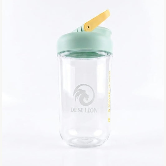 DESI LION Protein Shaker Bottle 750ml – Strong Tritan Build, BPA-Free, Leak-Proof, Easy to Clean with Stainless Mixing Ball