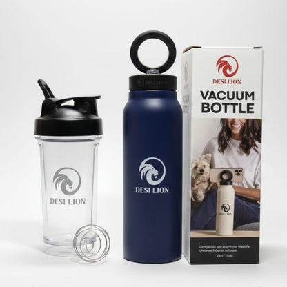 2-in-1 Shaker + 710ml Magnetic Bottle Combo ,  Magnetic Phone Holder Water Bottle | Tripod Substitute | Gym, Sport, Travel, Office