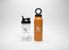 2-in-1 Set: 500ml Protein Shaker + 710ml Insulated Water Bottle with Magnetic Phone Holder | Gym, Fitness & Travel Bottle | Hot 12H / Cold 24H